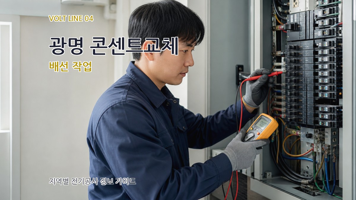 광명 콘센트교체 배선 작업