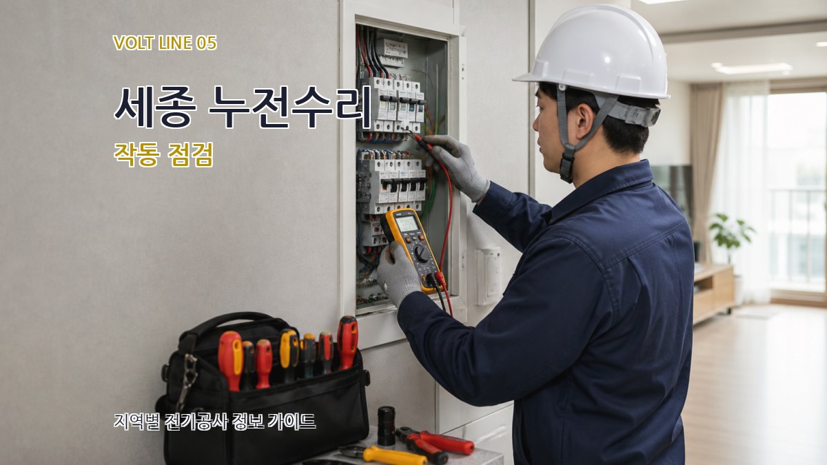 세종 누전수리 작동 점검