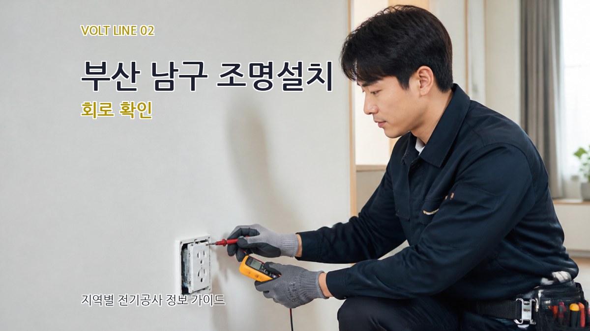 부산 남구 조명설치 회로 확인