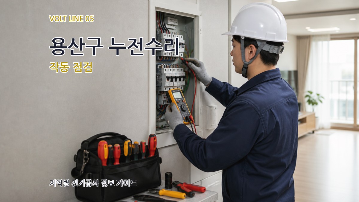 용산구 누전수리 작동 점검