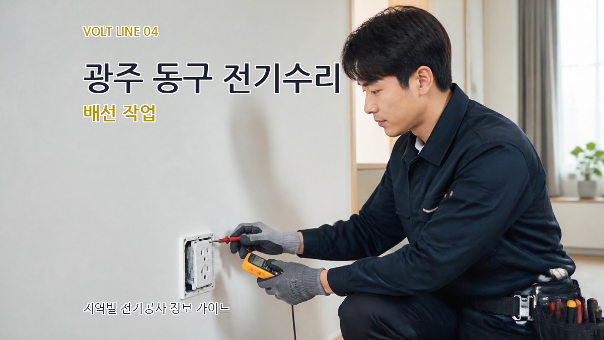 광주 동구 전기수리 배선 작업