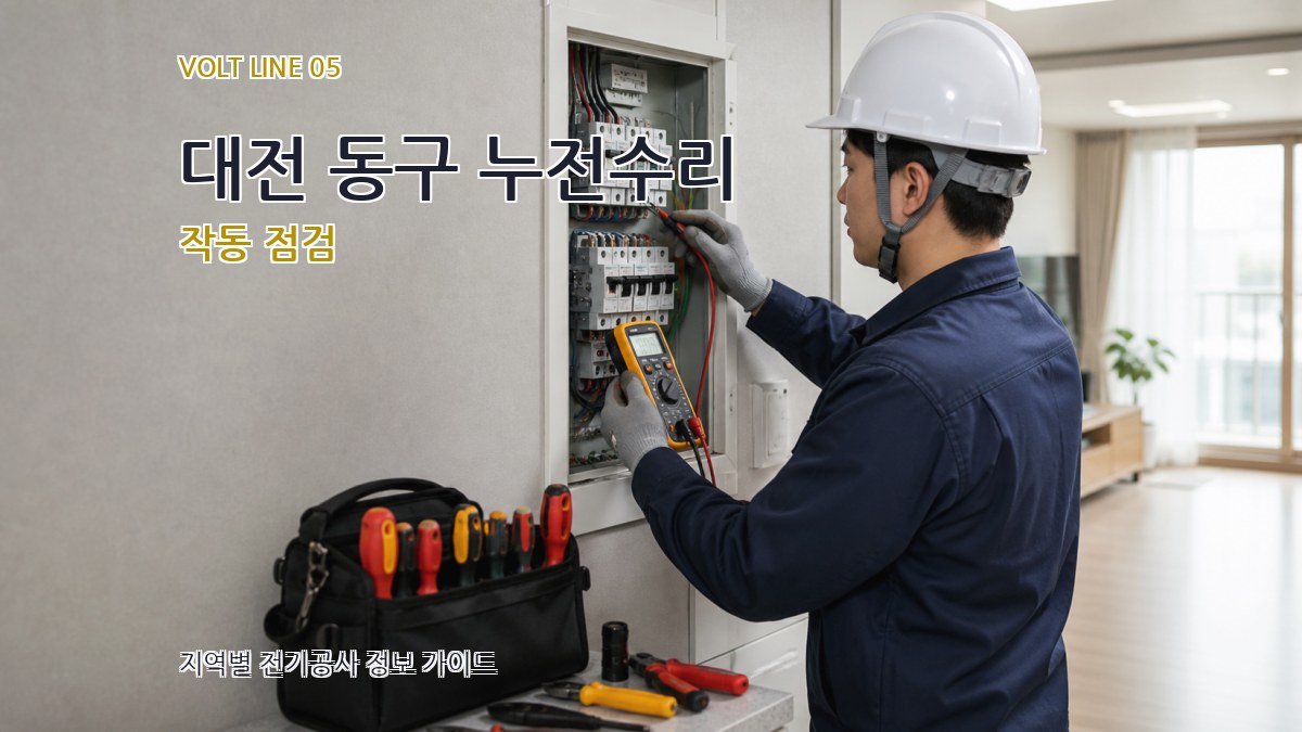 대전 동구 누전수리 작동 점검