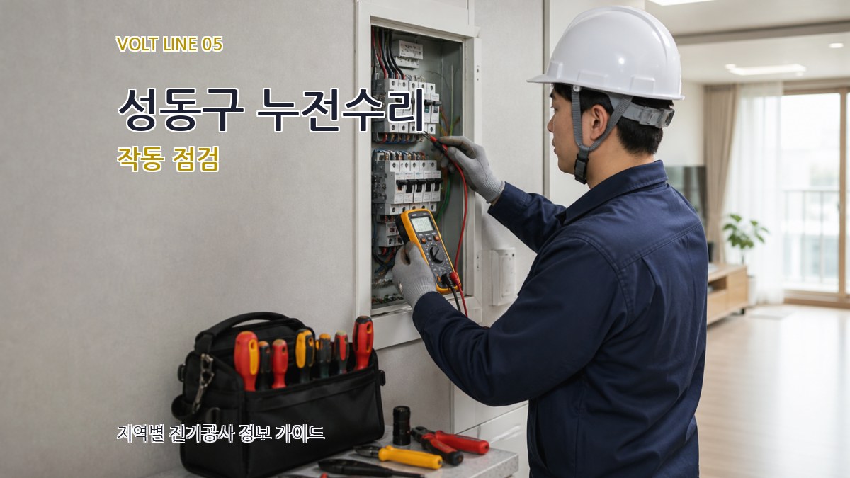 성동구 누전수리 작동 점검