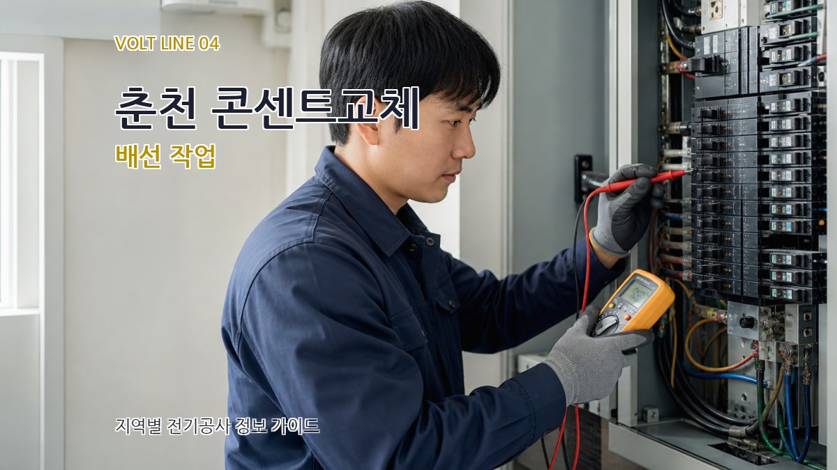 춘천 콘센트교체 배선 작업