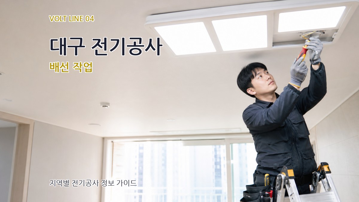 대구 전기공사 배선 작업