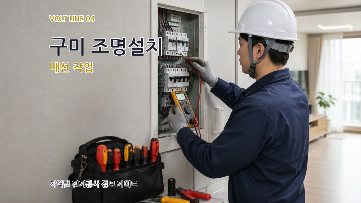 구미 조명설치 배선 작업