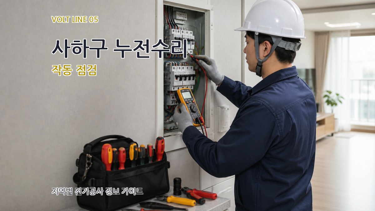 사하구 누전수리 작동 점검