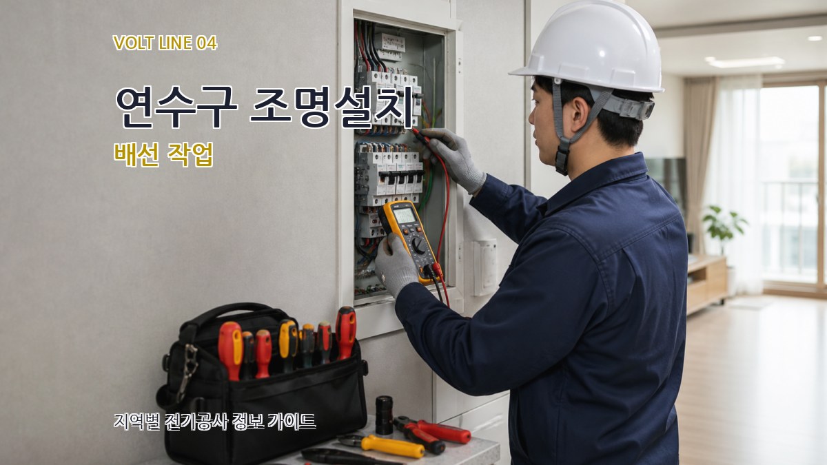 연수구 조명설치 배선 작업