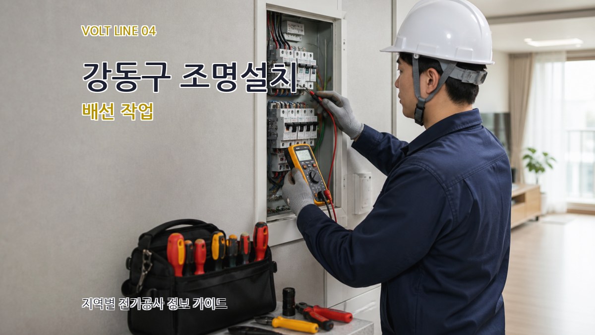 강동구 조명설치 배선 작업