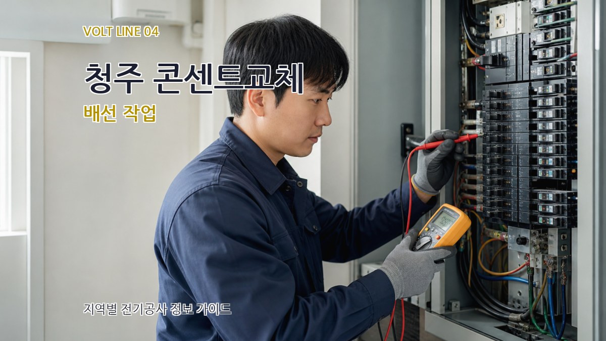 청주 콘센트교체 배선 작업