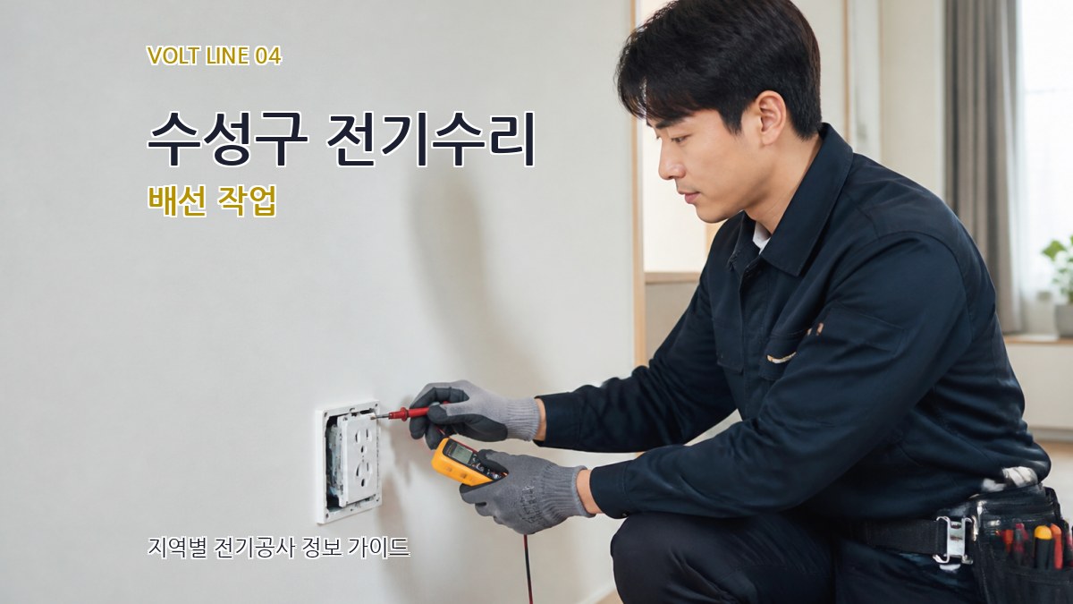 수성구 전기수리 배선 작업