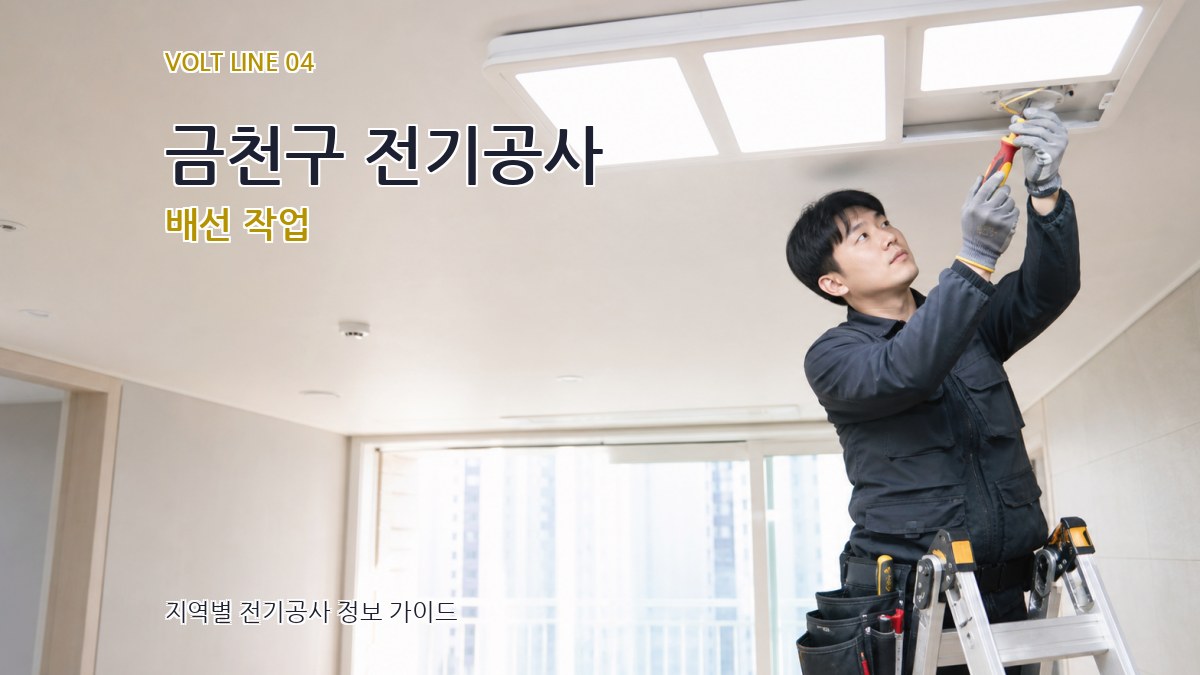 금천구 전기공사 배선 작업