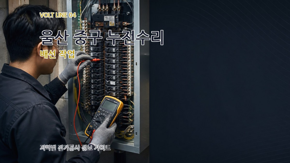 울산 중구 누전수리 배선 작업