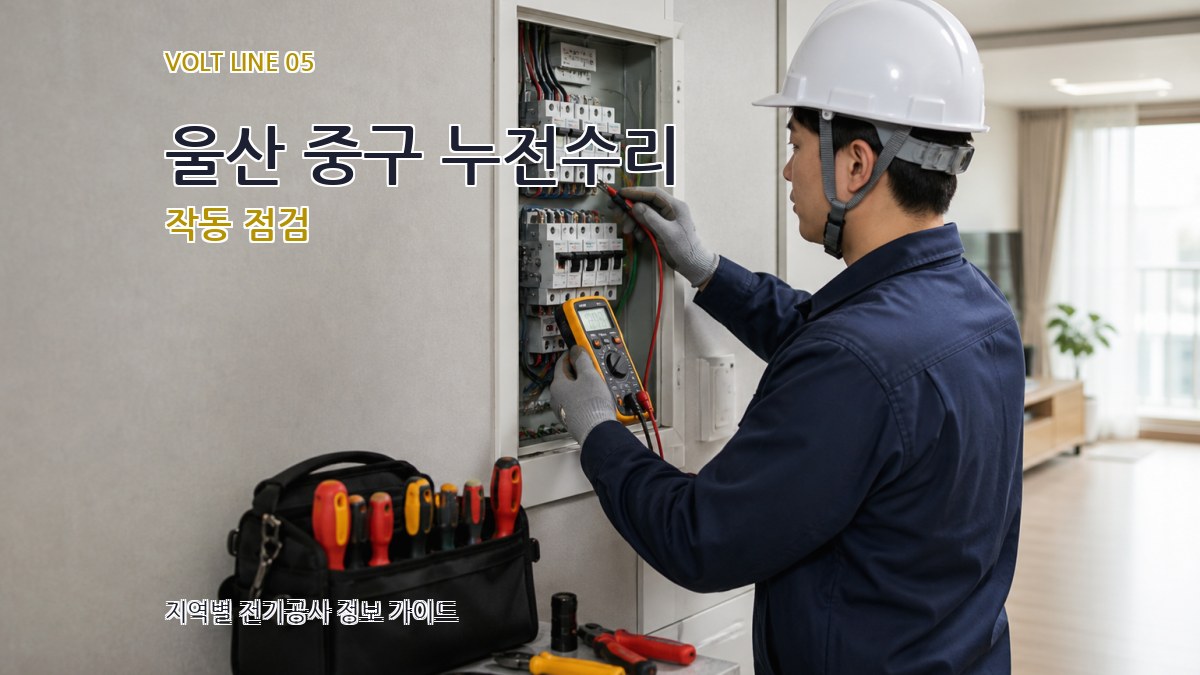 울산 중구 누전수리 작동 점검