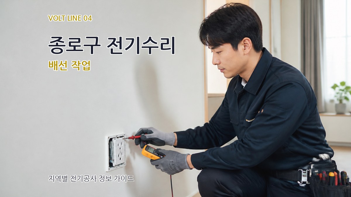 종로구 전기수리 배선 작업