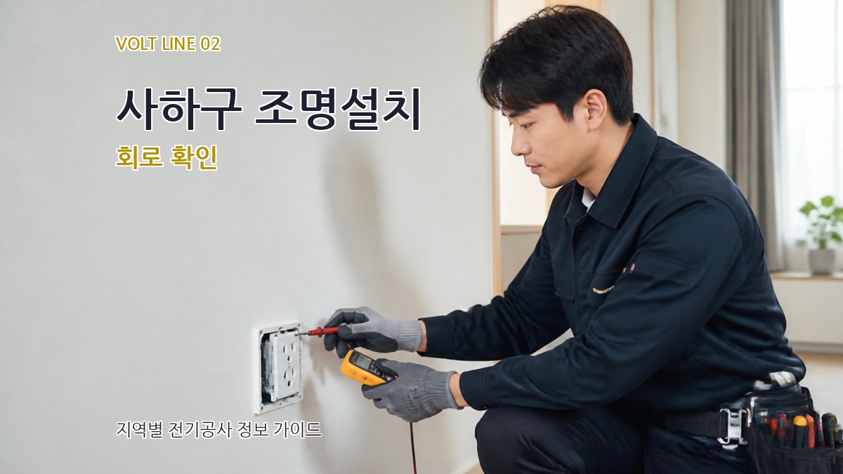 사하구 조명설치 회로 확인