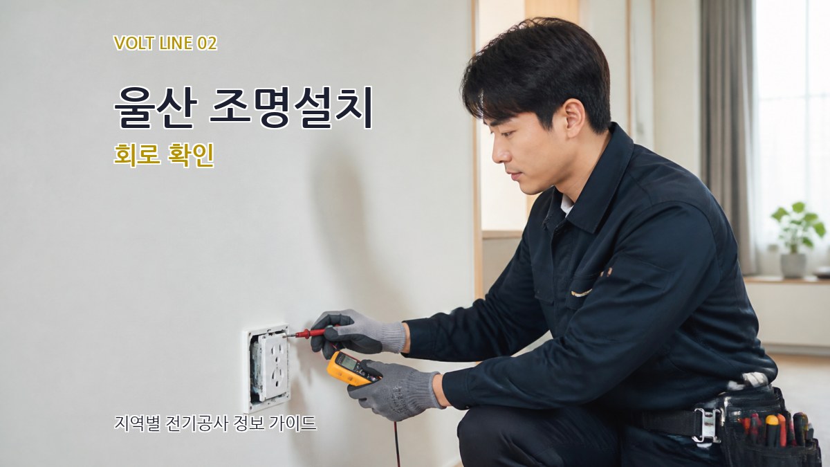 울산 조명설치 회로 확인