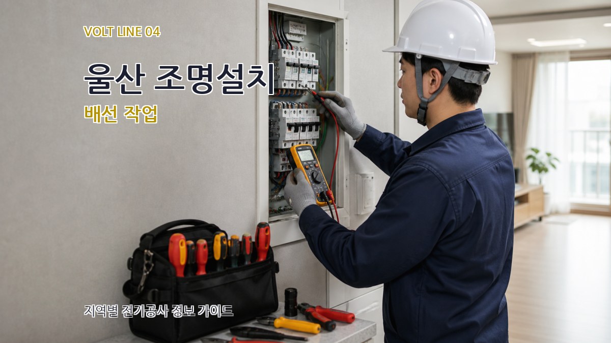 울산 조명설치 배선 작업