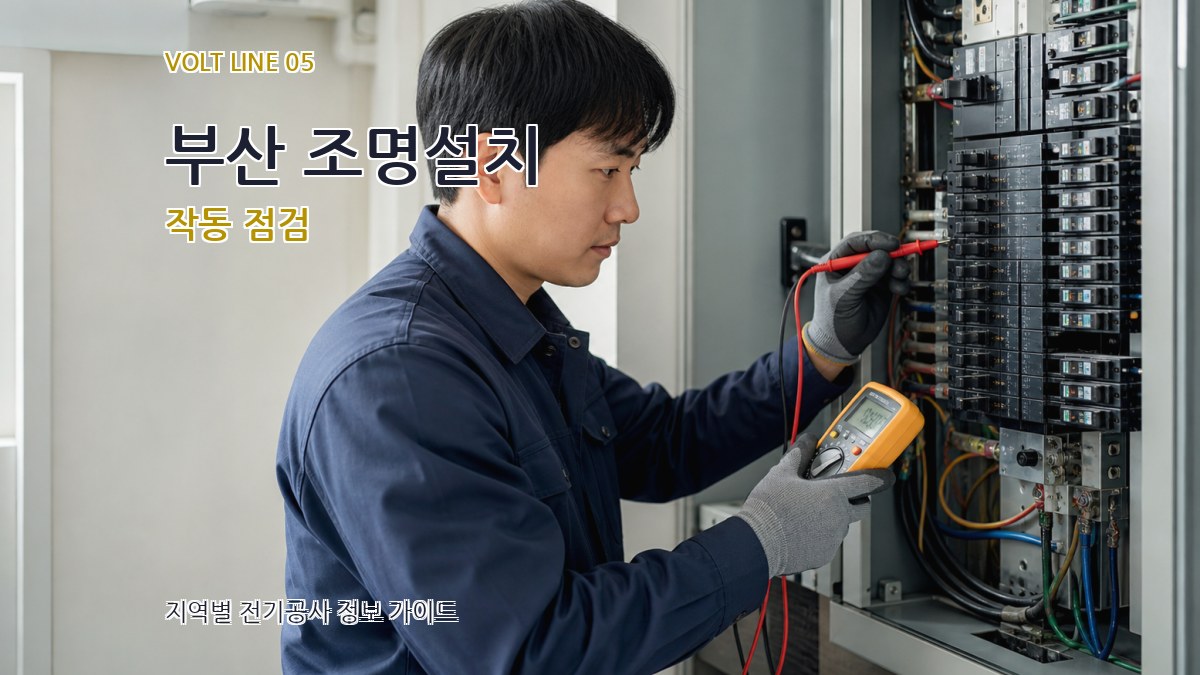 부산 조명설치 작동 점검