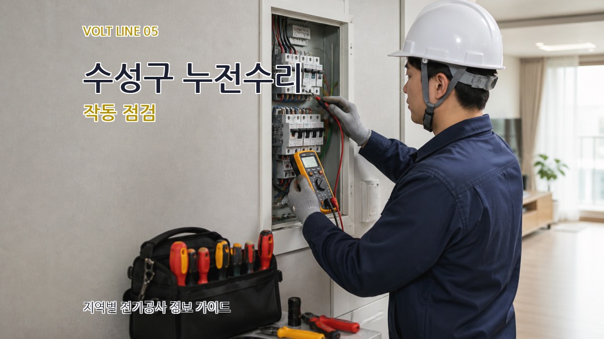 수성구 누전수리 작동 점검