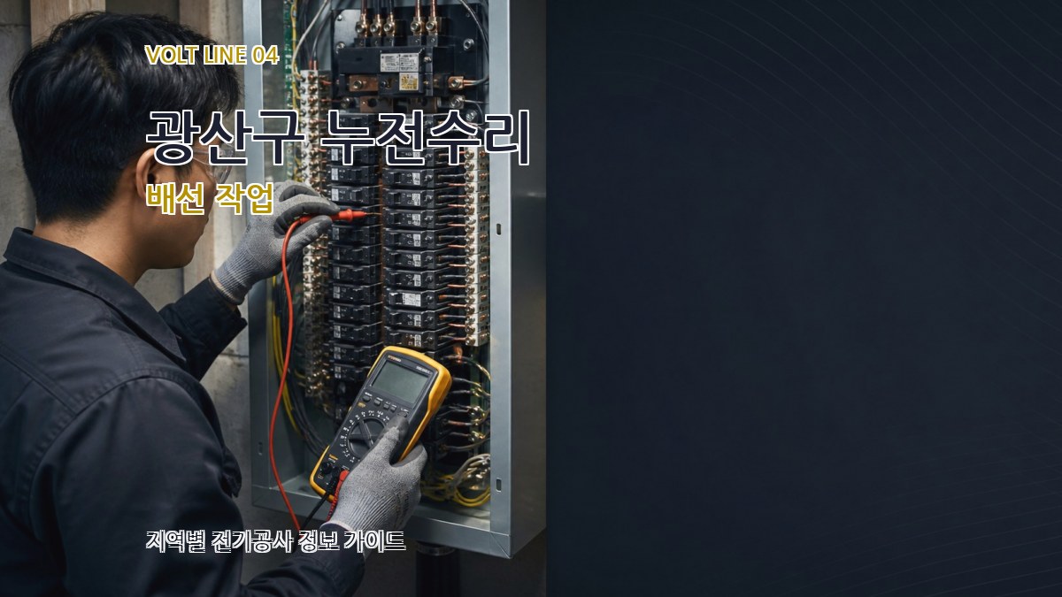 광산구 누전수리 배선 작업