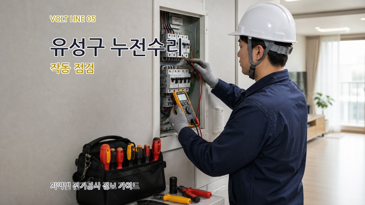 유성구 누전수리 작동 점검