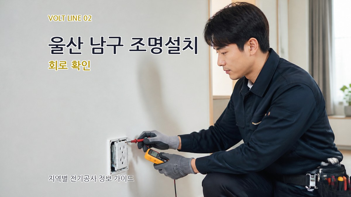 울산 남구 조명설치 회로 확인