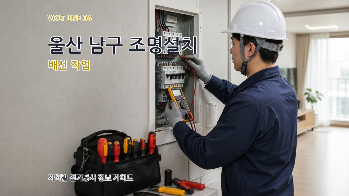 울산 남구 조명설치 배선 작업