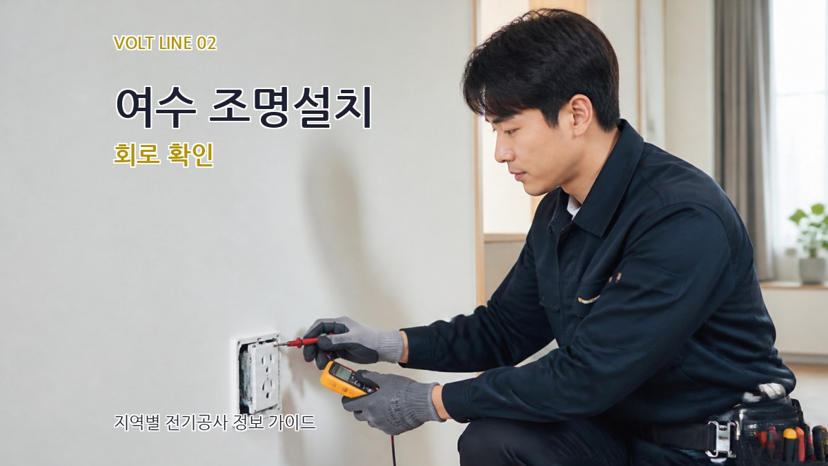 여수 조명설치 회로 확인