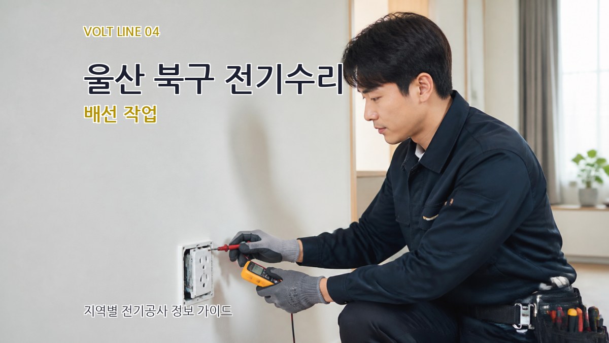 울산 북구 전기수리 배선 작업