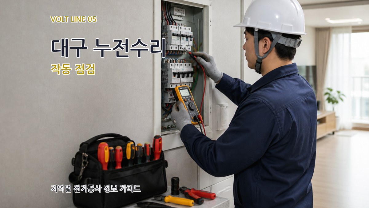 대구 누전수리 작동 점검