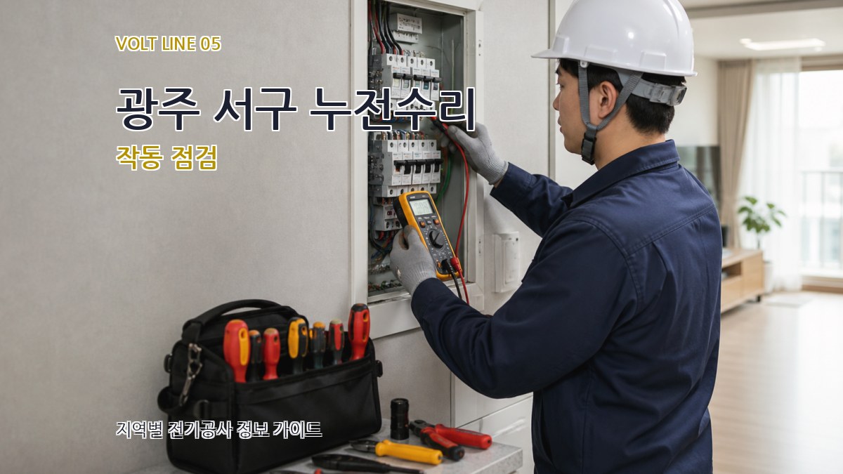 광주 서구 누전수리 작동 점검