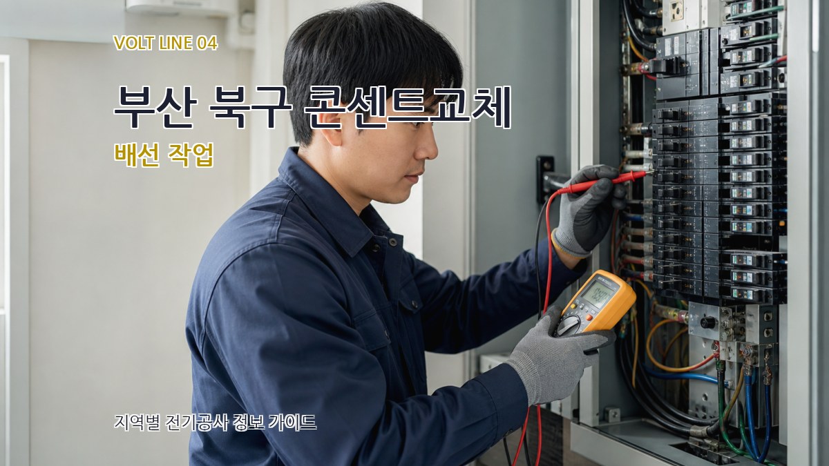 부산 북구 콘센트교체 배선 작업
