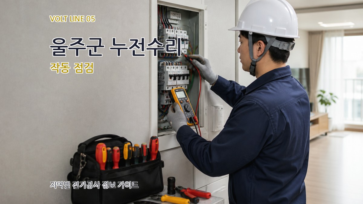 울주군 누전수리 작동 점검