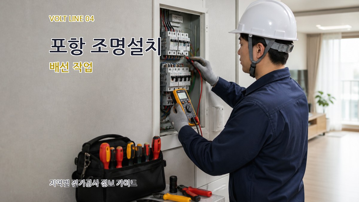 포항 조명설치 배선 작업