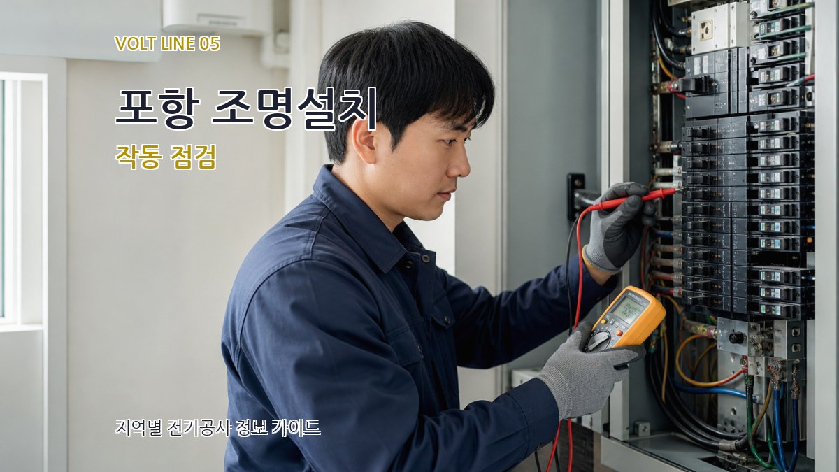 포항 조명설치 작동 점검