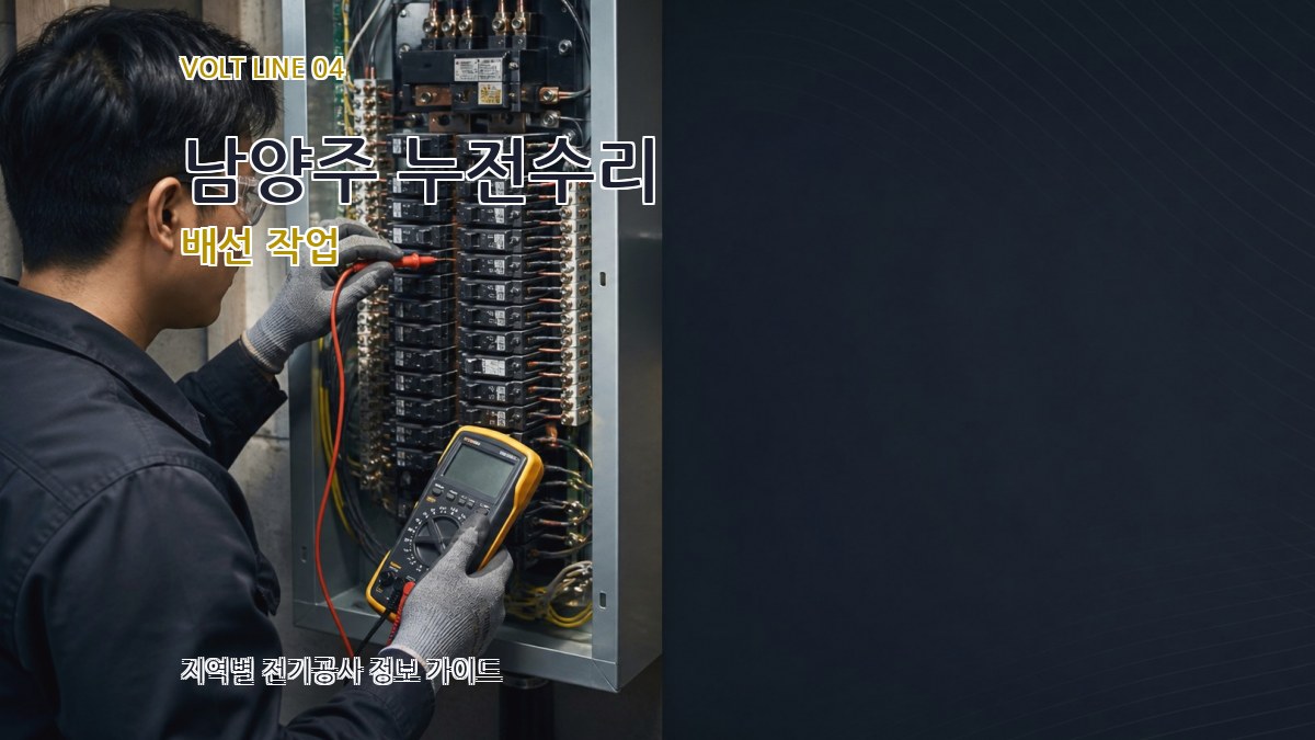 남양주 누전수리 배선 작업