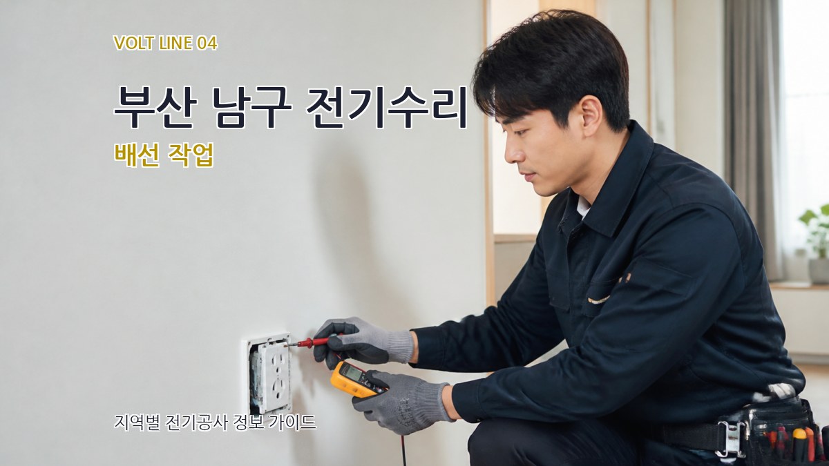부산 남구 전기수리 배선 작업