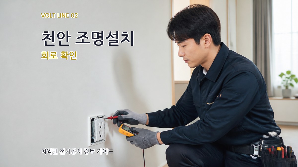 천안 조명설치 회로 확인