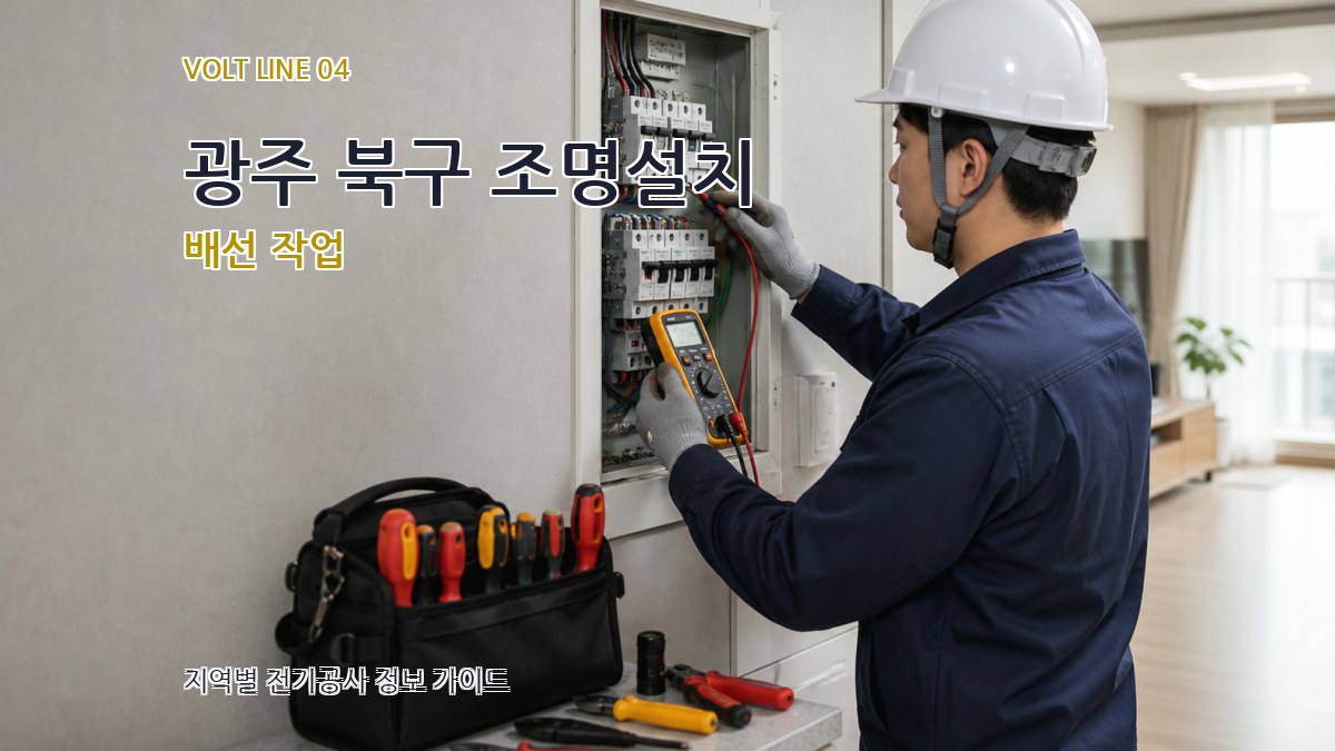 광주 북구 조명설치 배선 작업