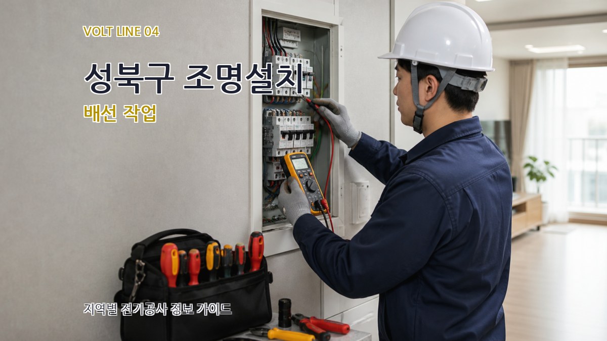 성북구 조명설치 배선 작업