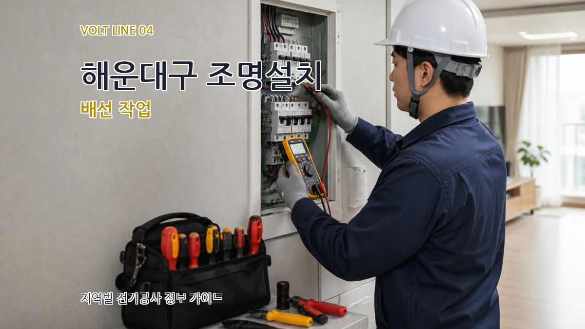 해운대구 조명설치 배선 작업