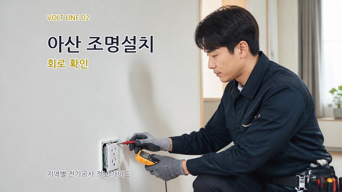 아산 조명설치 회로 확인