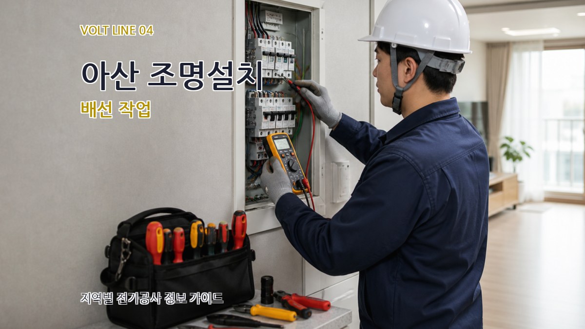 아산 조명설치 배선 작업
