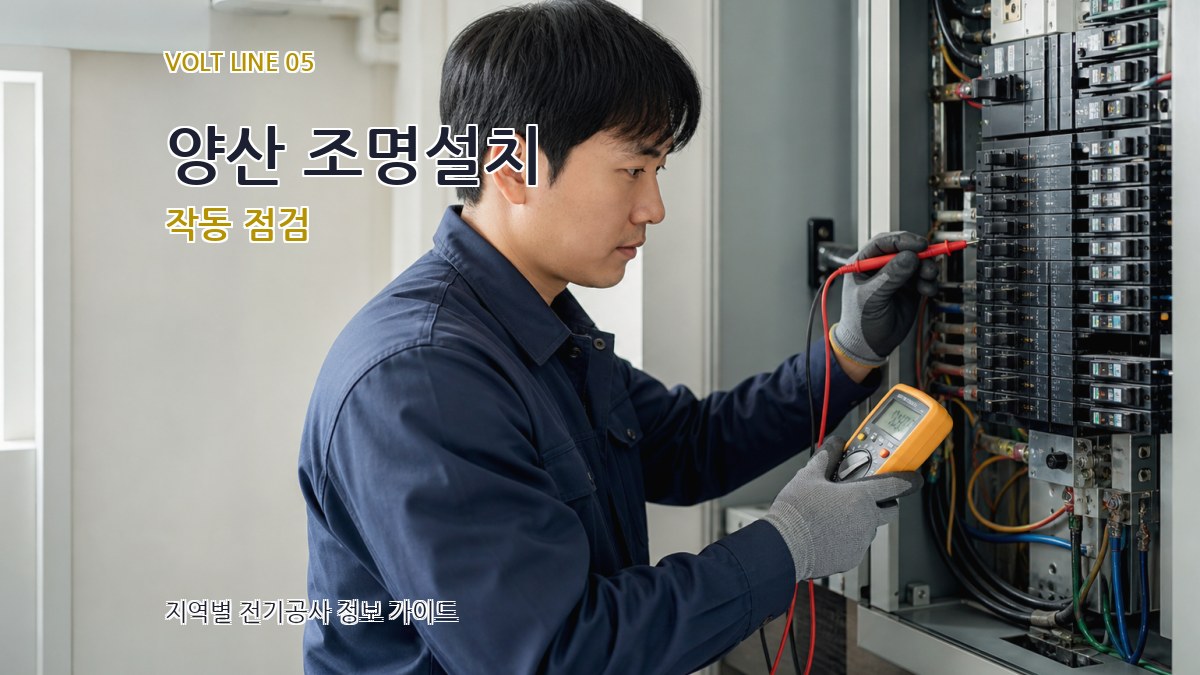 양산 조명설치 작동 점검