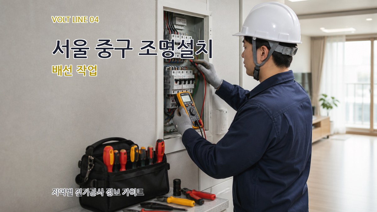 서울 중구 조명설치 배선 작업