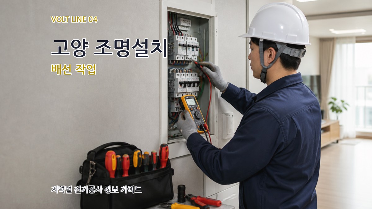 고양 조명설치 배선 작업