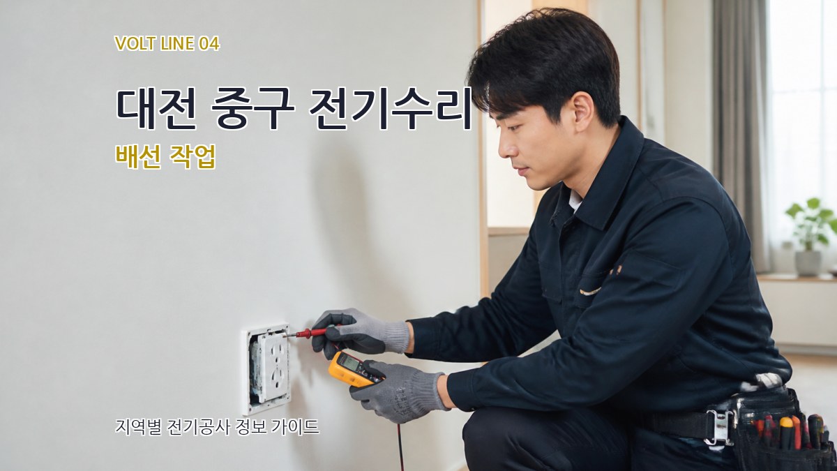 대전 중구 전기수리 배선 작업