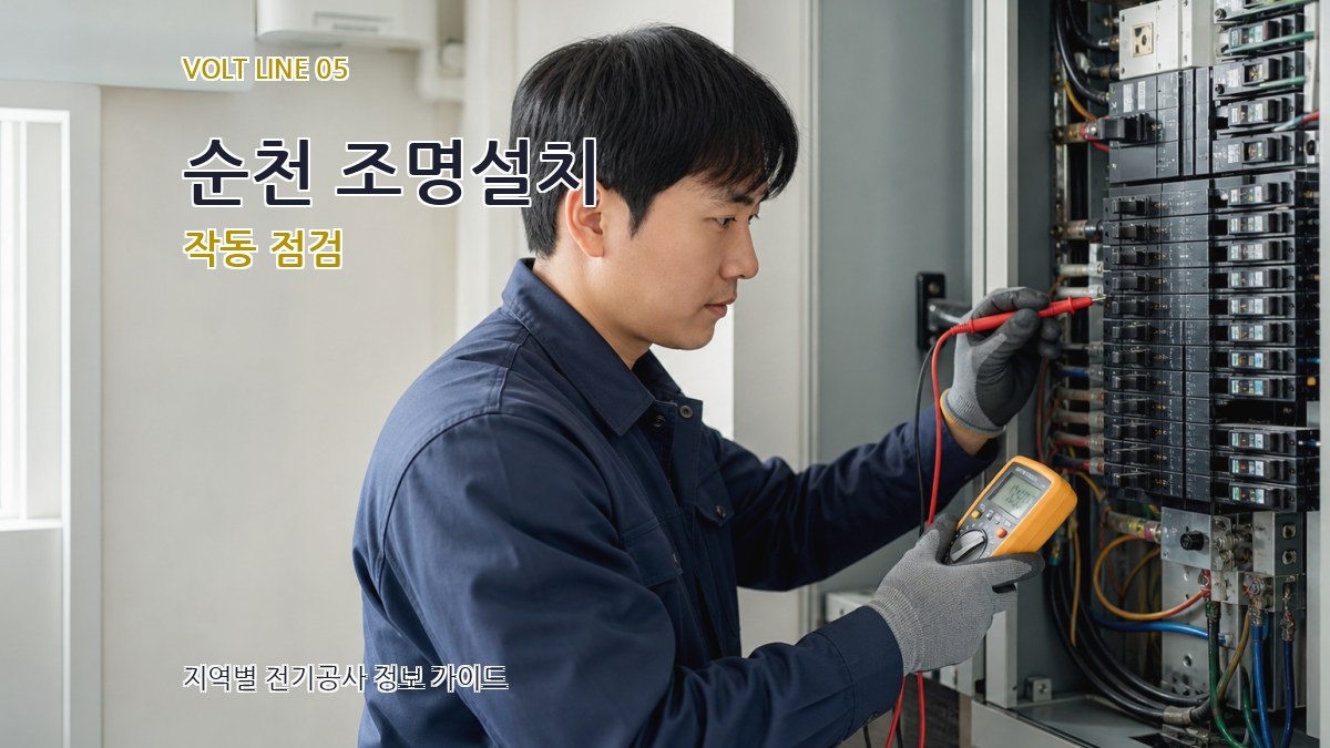 순천 조명설치 작동 점검