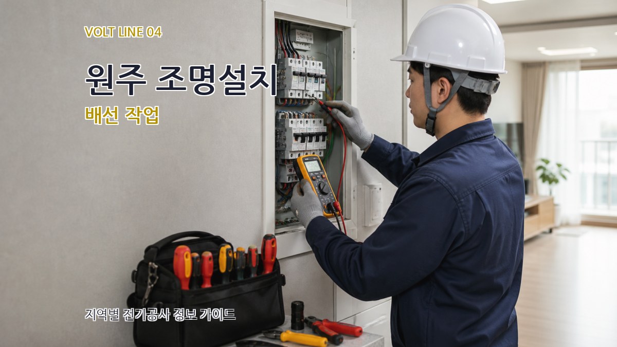 원주 조명설치 배선 작업